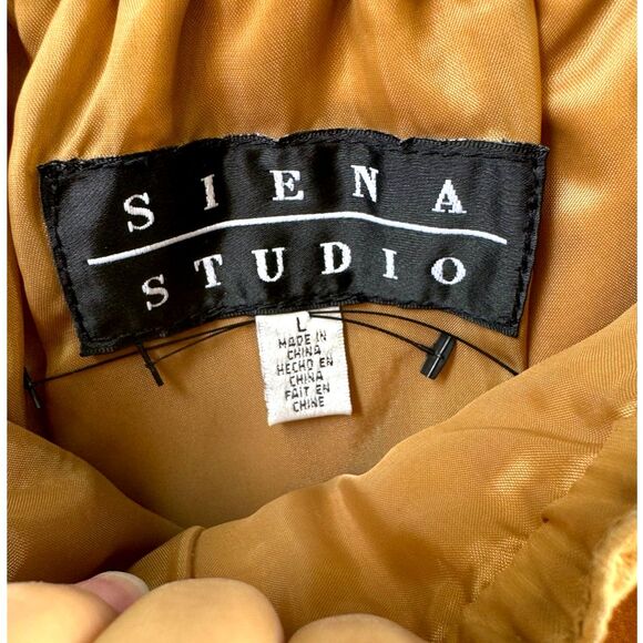 Sienna Studio Camel !00% Suede Leather Fully Lined Elastic Waistband Pants SZ L - Picture 2 of 10